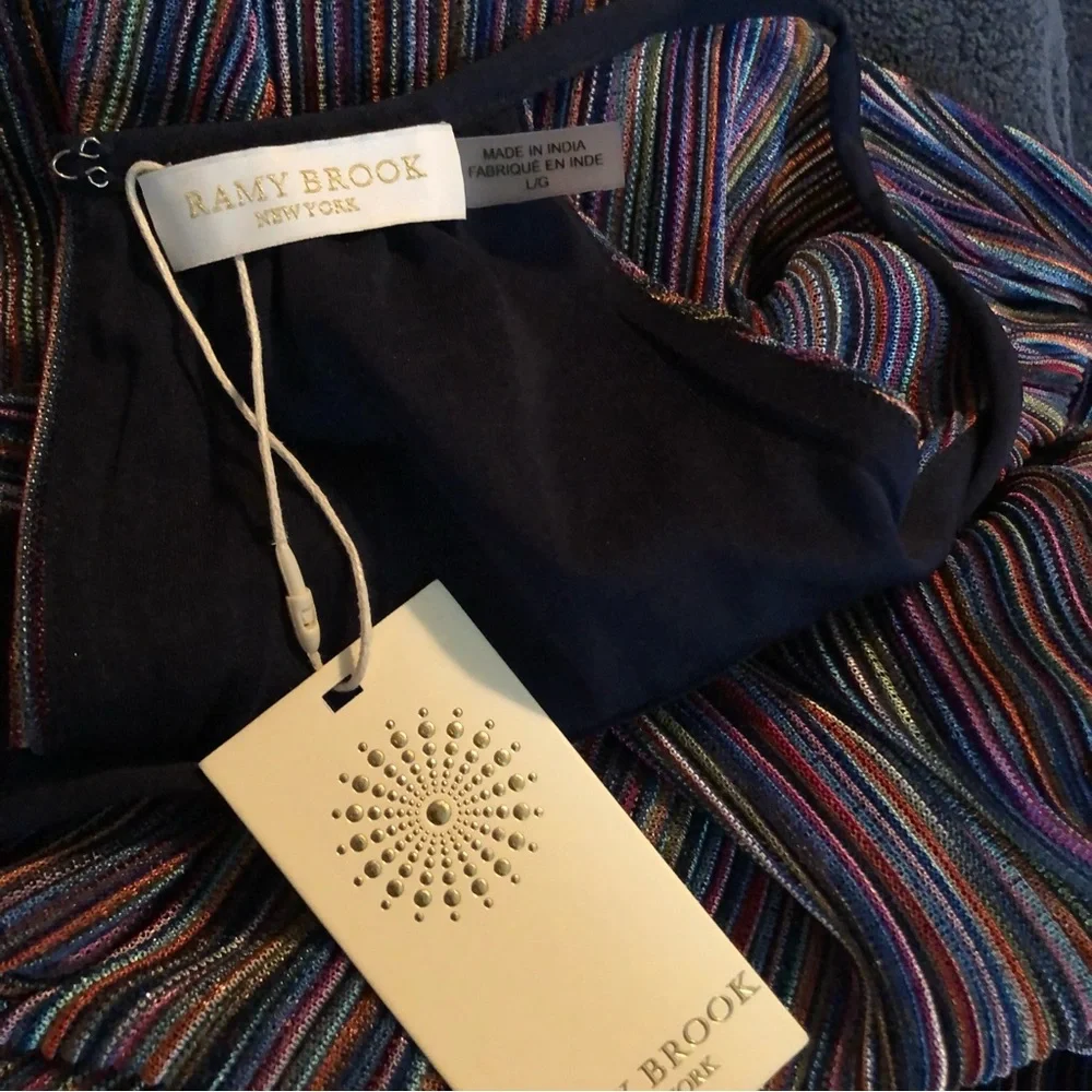 NEW NWT RAMY BROOK Tank Top Ansel Metallic Blouse